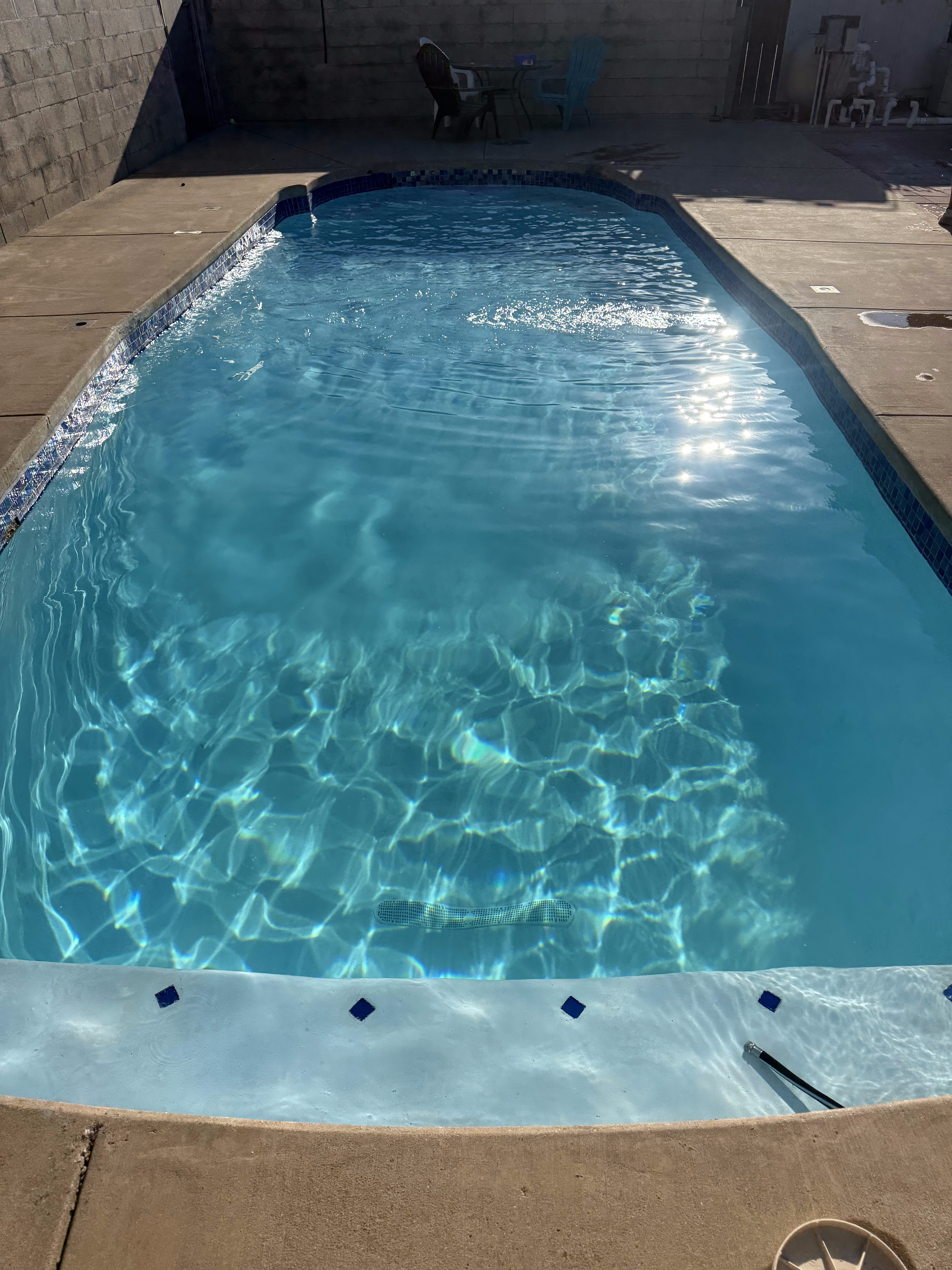 Crystal clear pool after Total Flow recovery treatment